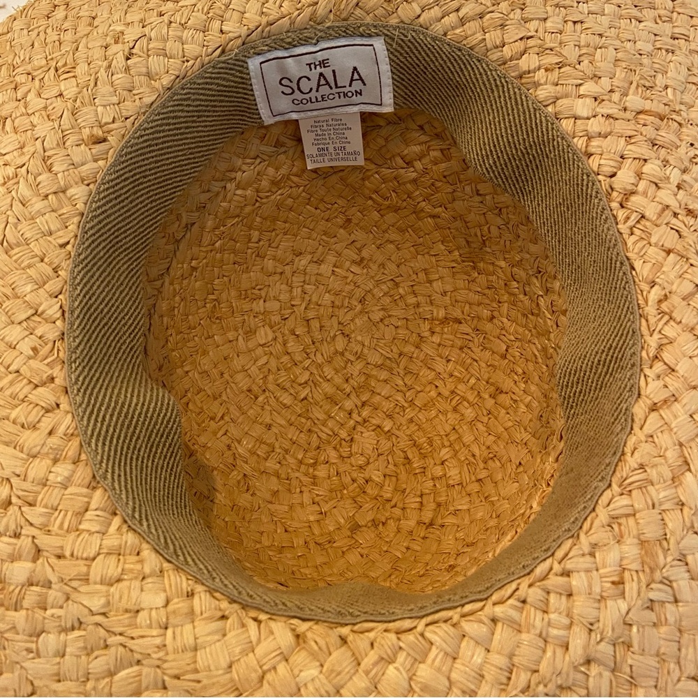 Scala Straw Hat With Raffia + Puka Shell Hat Band - image 4